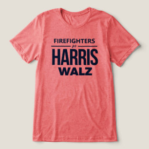Firefighters for Harris Walz Tri-Blend Shirt