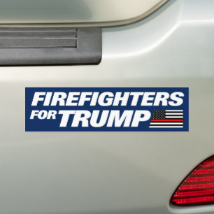 Firefighters For Trump 2024 Bumper Sticker