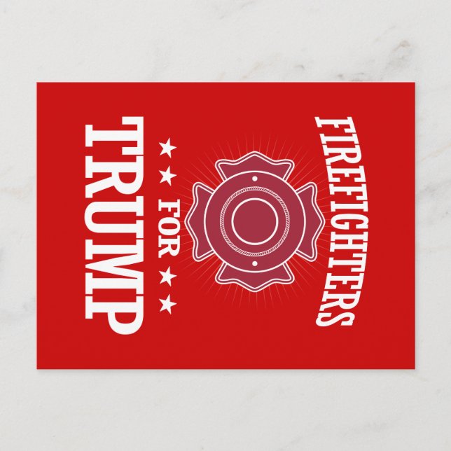 FIREFIGHTERS FOR TRUMP POSTCARD (Front)