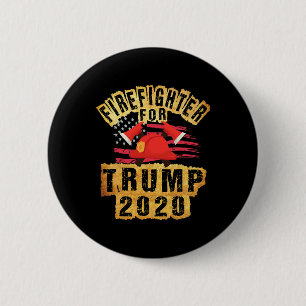 Firefighters For Trump Re-elect Trump 6 Cm Round Badge