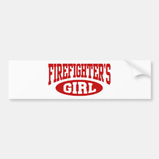 Firefighter's Girl Bumper Sticker