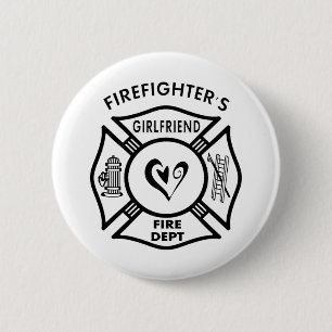 Firefighters Girlfriend 6 Cm Round Badge
