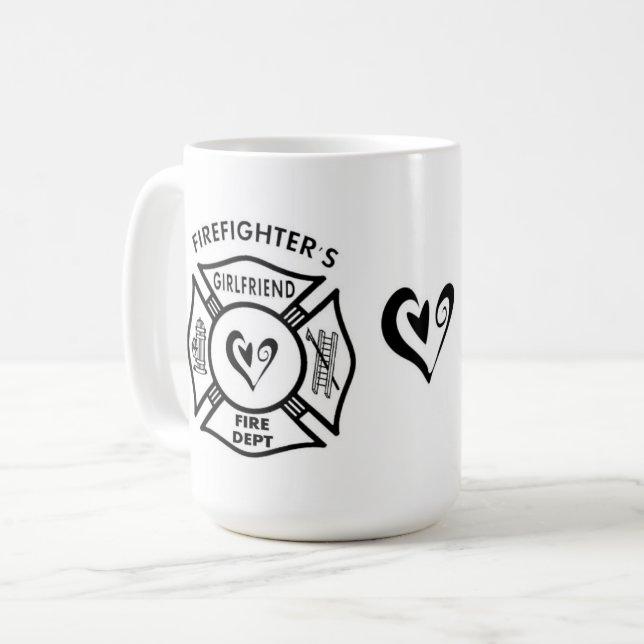 Firefighters Girlfriend Coffee Mug (Front Left)