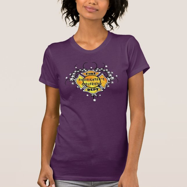 Firefighters Girlfriend Tattoo T-Shirt (Front)