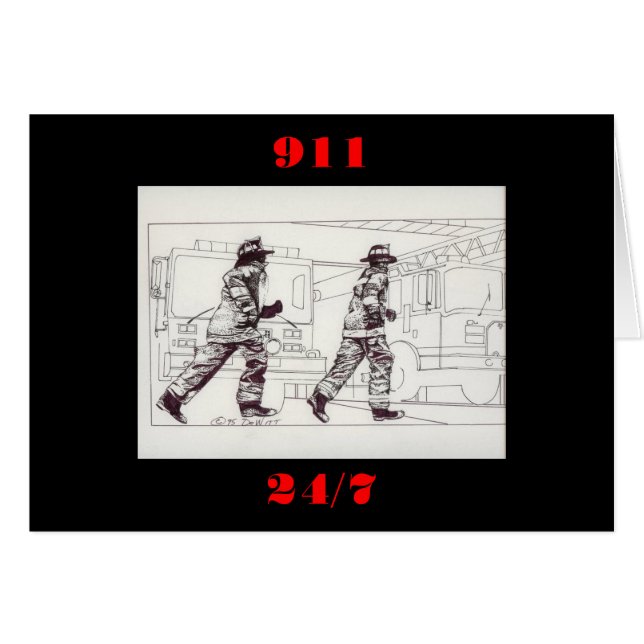 Firefighters in gear (Front Horizontal)