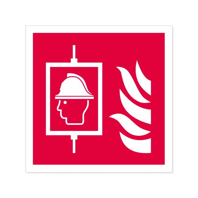 Firefighters Lift Safety Sign Self-inking Stamp (Design)
