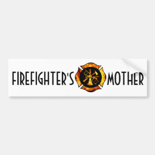 Firefighter's Mother Bumpersticker Bumper Sticker