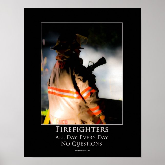 Firefighters Motivational Poster (Front)