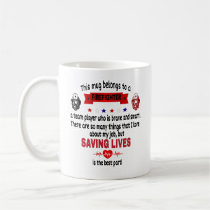 Firefighter's Mug. This Belongs To A Firefighter Coffee Mug