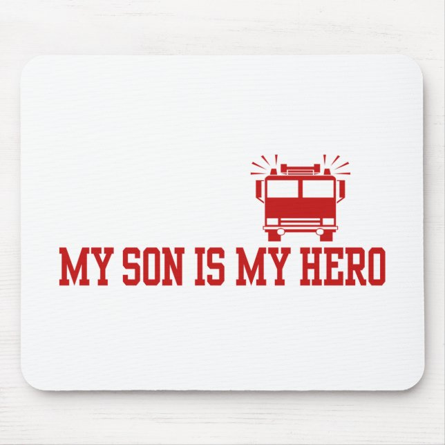 Firefighter's Mum Dad Mouse Mat (Front)