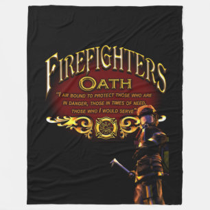 Firefighters Oath Fleece Blanket