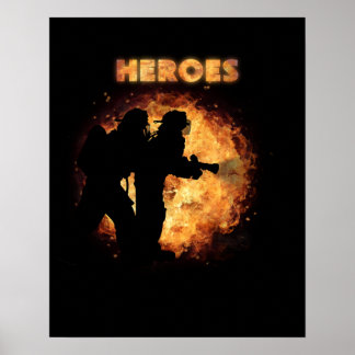  Firefighters-Real Heroes        Poster