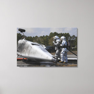 Firefighters respond to the scene canvas print