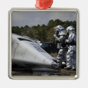 Firefighters respond to the scene metal tree decoration