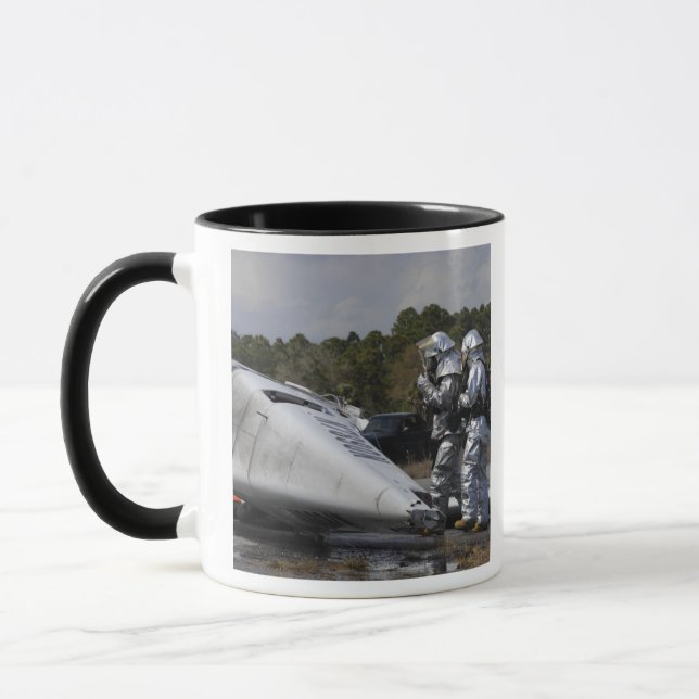 Firefighters respond to the scene mug (Left)