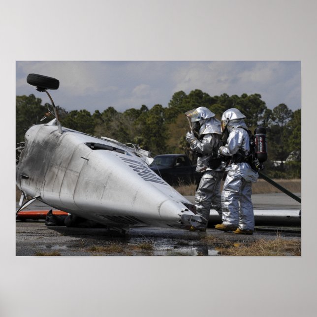 Firefighters respond to the scene poster (Front)