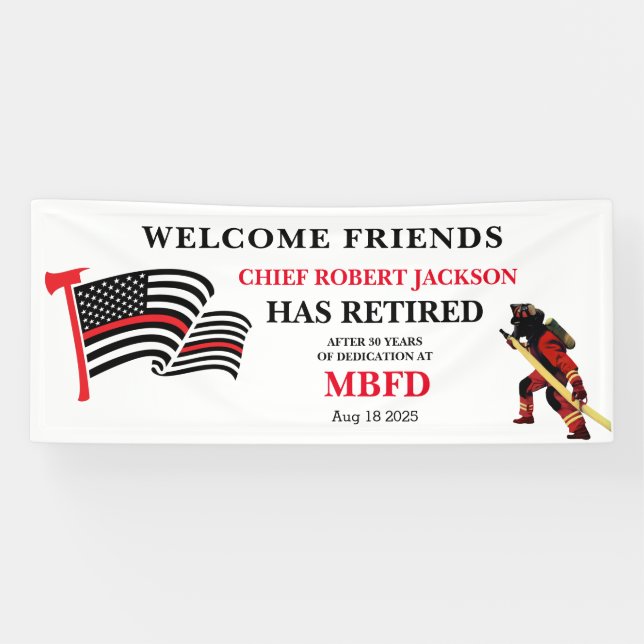 Firefighters Retirement  Banner (Horizontal)