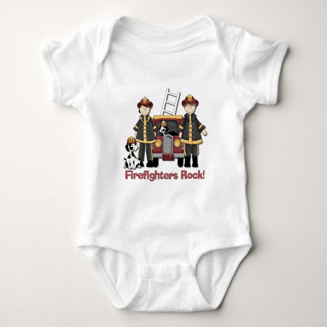 Firefighters Rock Baby Bodysuit (Front)