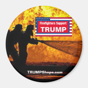 Firefighters Support TRUMP patriotic flames Magnet