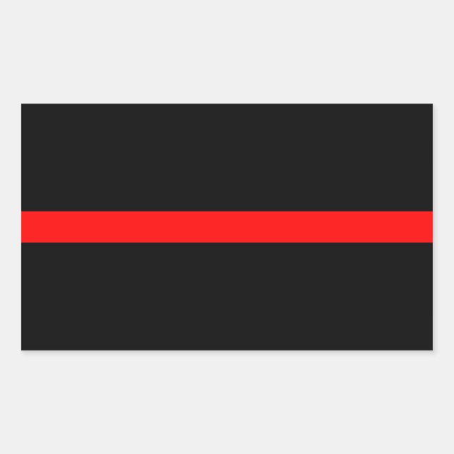 Firefighter's Thin Red LIne Rectangular Sticker (Front)