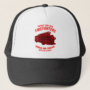 Firefighters Truck Trucker Hat