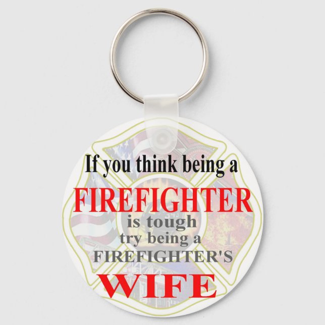 FIREFIGHTERS WIFE- KEY RING (Front)