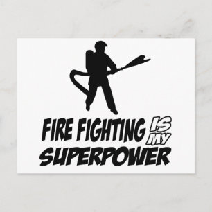 Firefighting designs postcard