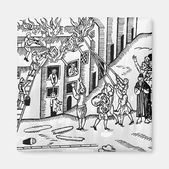 Firefighting during the Great Fire of London Magnet (Front)