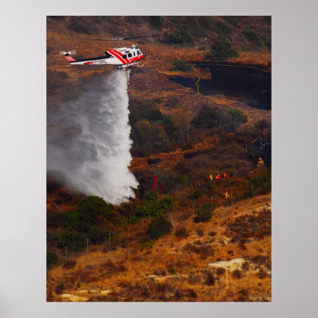 Firefighting Helicopter Poster (Front)