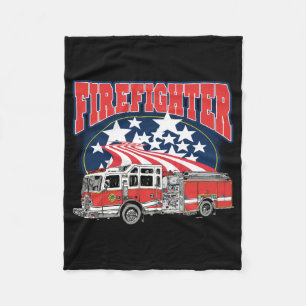 Firefighting Truck Fleece Blanket