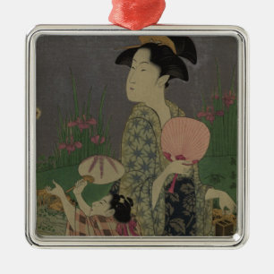 Fireflies, 1793 (colour woodcut) metal tree decoration