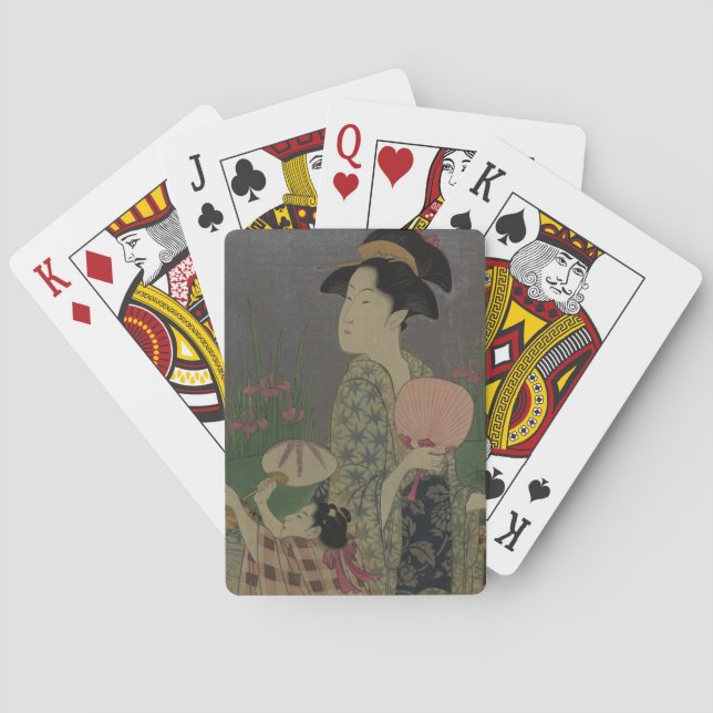 Fireflies, 1793 (colour woodcut) playing cards (Back)