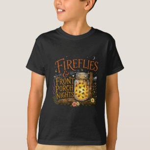 Fireflies And Front Porch Nights Rustic Floral Sum T-Shirt