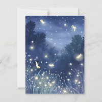 Fireflies at Night | Firefly Blue Watercolor
