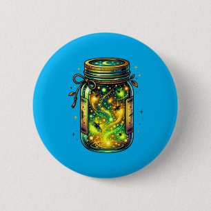 Fireflies Bugs In A Jar Firefly Lightning Insects 6 Cm Round Badge