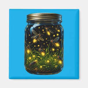 Fireflies Bugs In A Jar Glow Bug Lightning Insects Magnet