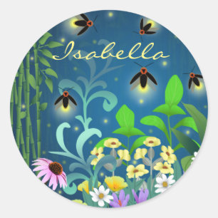 Fireflies   classic round sticker