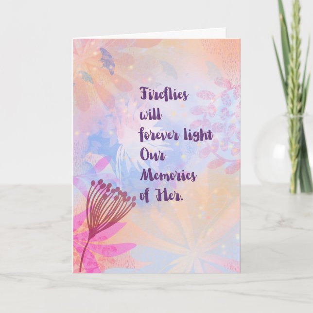 Fireflies’ Flight Sympathy Card – Loss of a Child (Front)