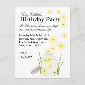 Fireflies Flying Invitation