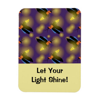 Fireflies Graphic on Purple Magnet