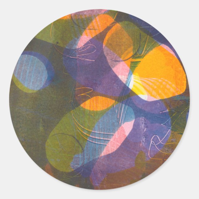 Fireflies I Classic Round Sticker (Front)