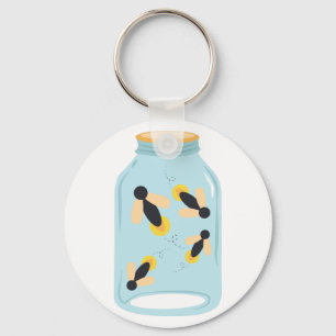 Fireflies In Jar Key Ring