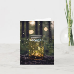 Fireflies In Jar Thinking of You Card