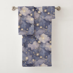 Fireflies in the Sky Stars Bath Towel Set