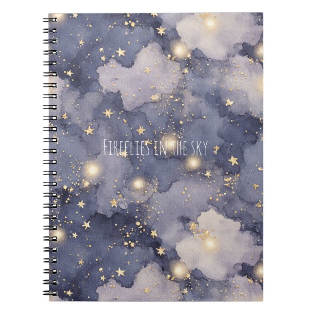 Fireflies in the Sky Stars Notebook (Front)