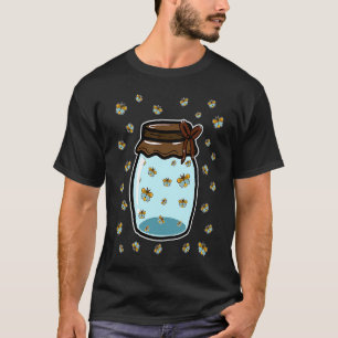Fireflies Jar Glowworm Entomology Insect Bug T-Shirt