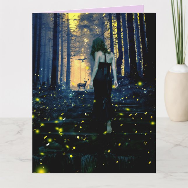 FIREFLIES LIGHTENING BUGS BIRTHDAY big CARD (Front)