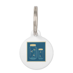Fireflies Mason Jar Pet Tag