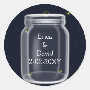 fireflies mason jar wedding seals
