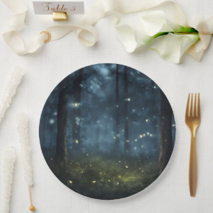 Fireflies Paper Plate
